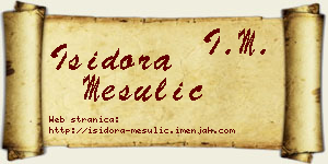 Isidora Mesulić vizit kartica